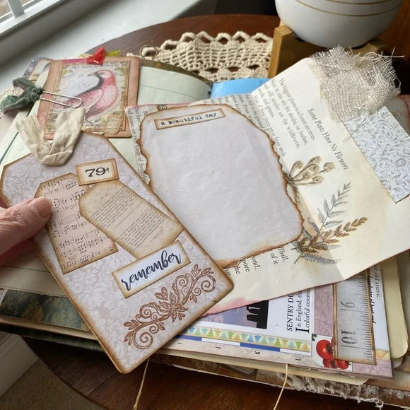 Vibrant Bird-Themed Travel Journal Mixed Media Art Junk Journal - Picture 10 of 17